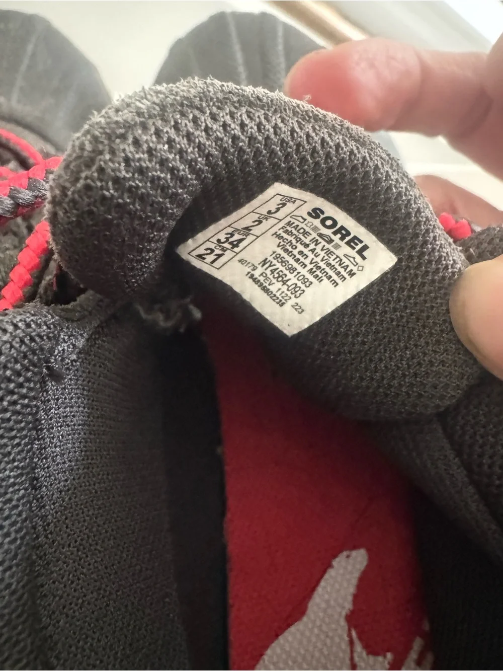 Sorel Kids Dark Gray Suede Rain Boots with Red Laces